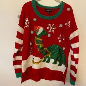 33 Degrees Christmas Dinosaur Sweater